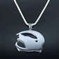 Collar Acero Inoxidable Color Plata Lobo Luna Vikingo Hombre - Miniatura 7