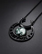 Collar Acero Inoxidable Color Plata Luna Llena Wicca Mujer - Miniatura 3