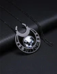 Collar Acero Inoxidable Color Plata Luna Llena Wicca Mujer - Miniatura 4