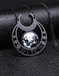 Collar Acero Inoxidable Color Plata Luna Llena Wicca Mujer - Miniatura 5
