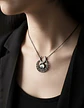 Collar Acero Inoxidable Color Plata Luna Llena Wicca Mujer - Miniatura 7