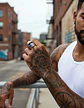 Anillo Color Plata Biker Mascara Acero Inoxidable Hombre - Miniatura 3