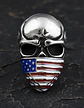 Anillo Color Plata Biker Mascara Acero Inoxidable Hombre - Miniatura 7