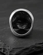 Anillo Color Plata Biker Mascara Acero Inoxidable Hombre - Miniatura 8