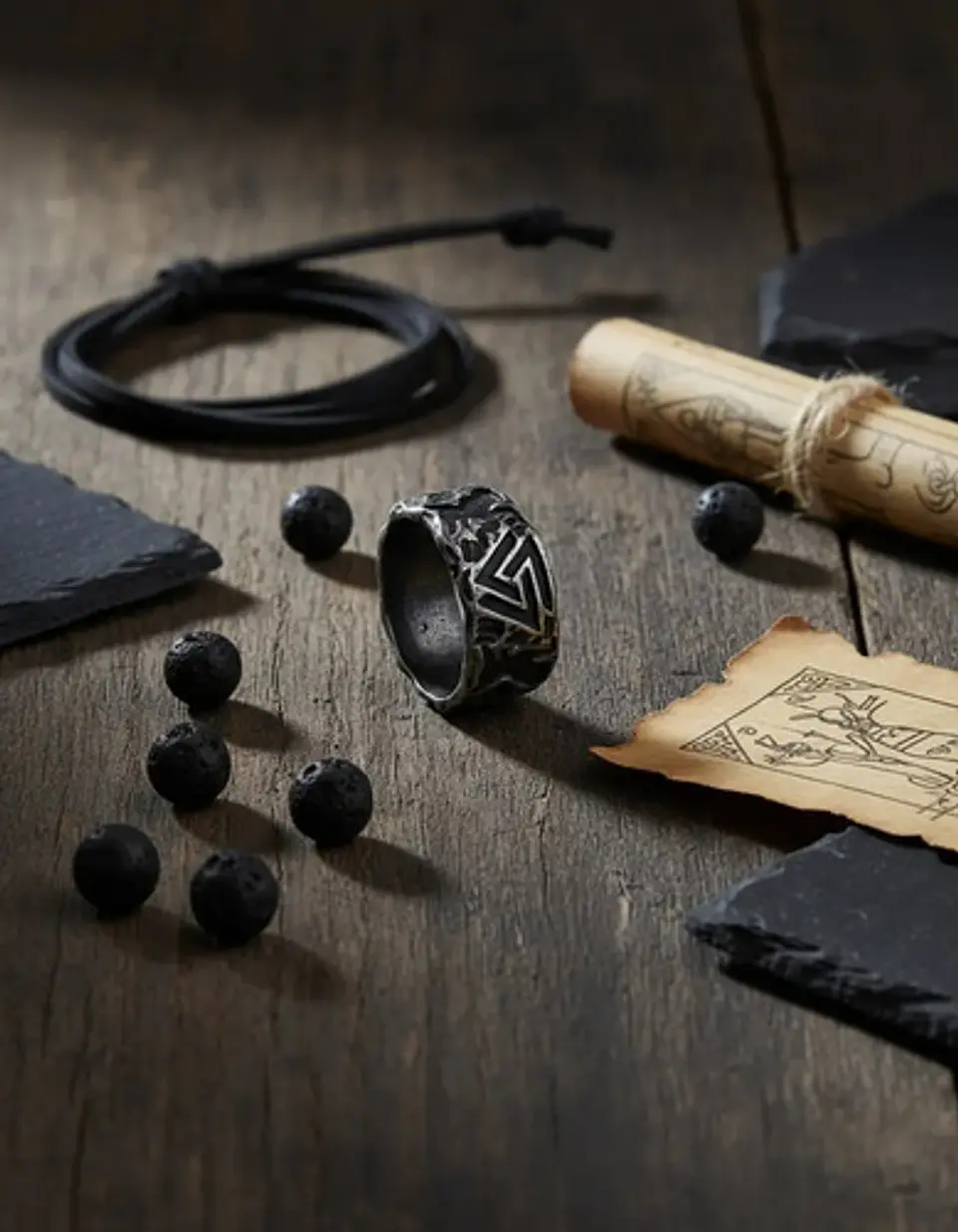Anillo Color Plata Lobo Vikingo Acero Inoxidable Para Hombre 4