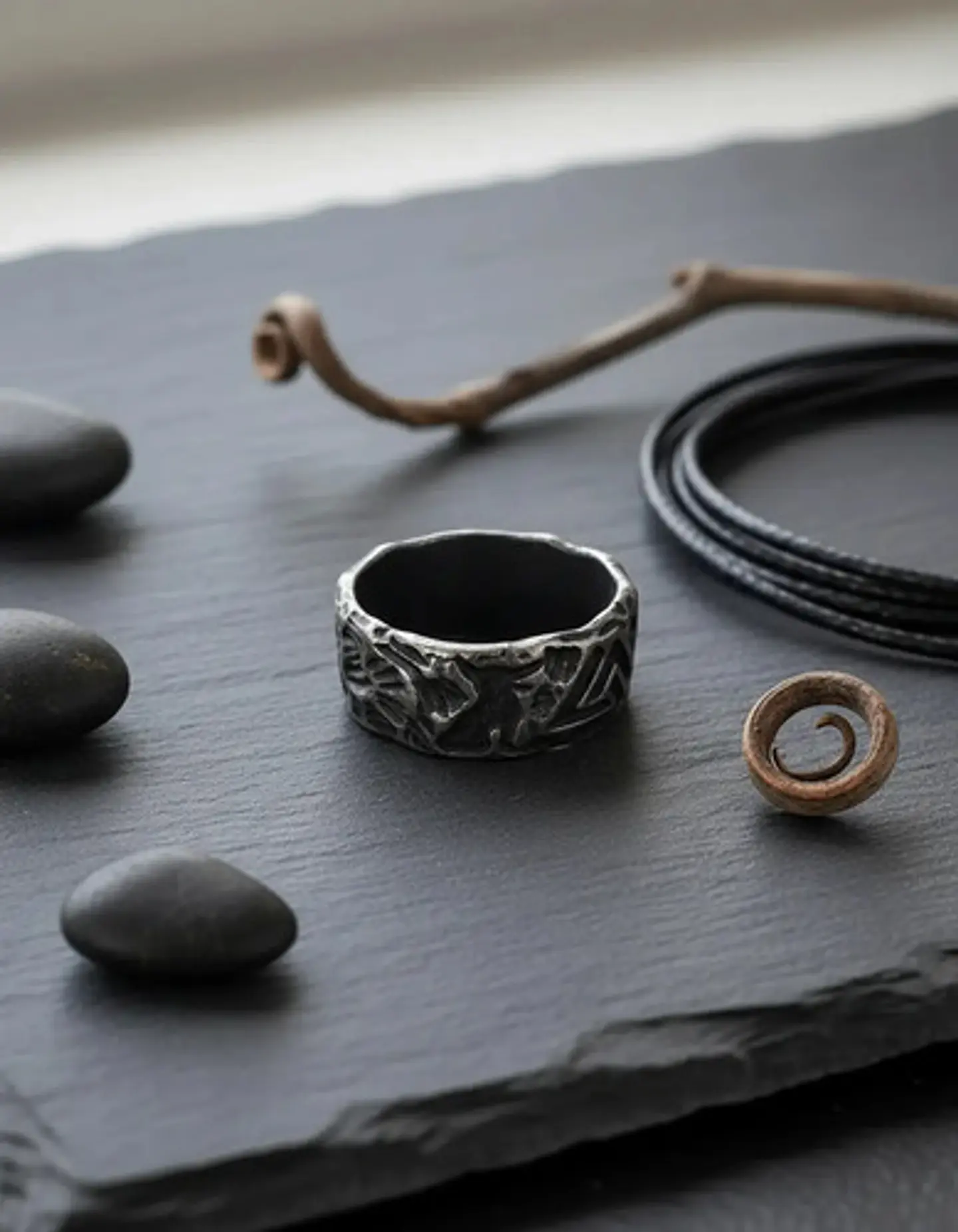 Anillo Color Plata Lobo Vikingo Acero Inoxidable Para Hombre 5