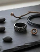 Anillo Color Plata Lobo Vikingo Acero Inoxidable Para Hombre - Miniatura 5