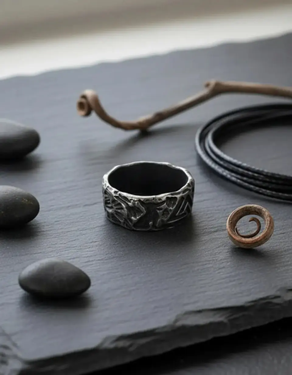Anillo Color Plata Lobo Vikingo Acero Inoxidable Para Hombre 5