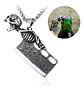 Collar Cuchillo Cráneo Acero Inoxidable Color Plata Hombre - Miniatura 2