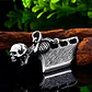 Collar Cuchillo Cráneo Acero Inoxidable Color Plata Hombre - Miniatura 7