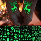 3 Cartones De Calcomanía Etiquetas Tatuaje Luminoso Navidad - Miniatura 5