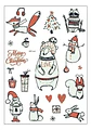 3 Cartones De Calcomanía Etiquetas Tatuaje Luminoso Navidad - Miniatura 7