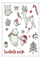 3 Cartones De Calcomanía Etiquetas Tatuaje Luminoso Navidad - Miniatura 18