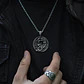 Collar Para Hombre Y Mujer Dije Vikingo Nudo Dragon Drakkar Plateado - Miniatura 3