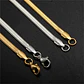 Cadena 40cm Acero Inoxidable Color Oro Serpiente 30 Mm Mujer - Miniatura 5
