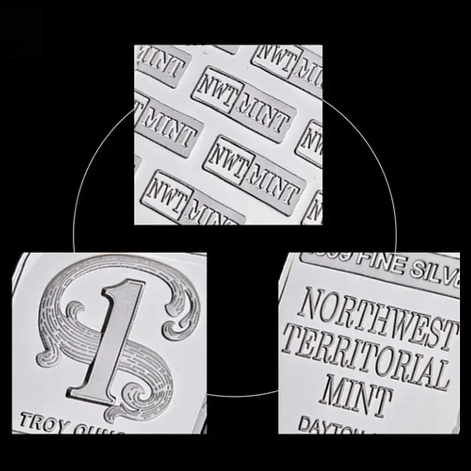 Moneda Tipo Lingote Coleccionable Northwest Territorial Mint 9