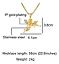 Collar Ángel Guerrero Acero Inoxidable Color Oro Para Hombre - Miniatura 6