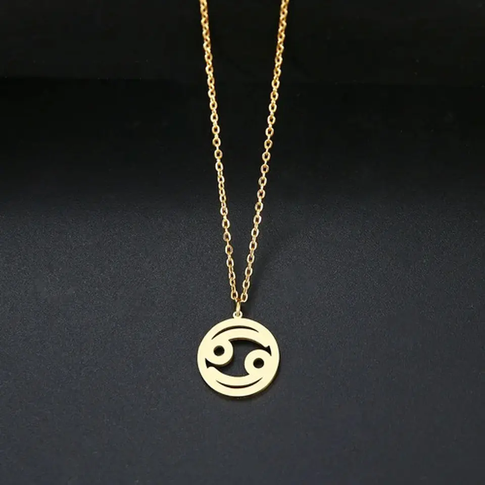 Collar Dije Color Oro Constelaciones De Zodiaco Mujer Hombre 19