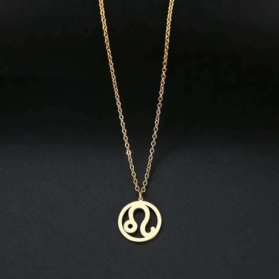 Collar Dije Color Oro Constelaciones De Zodiaco Mujer Hombre 24