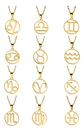 Collar Dije Color Oro Constelaciones De Zodiaco Mujer Hombre - Miniatura 26