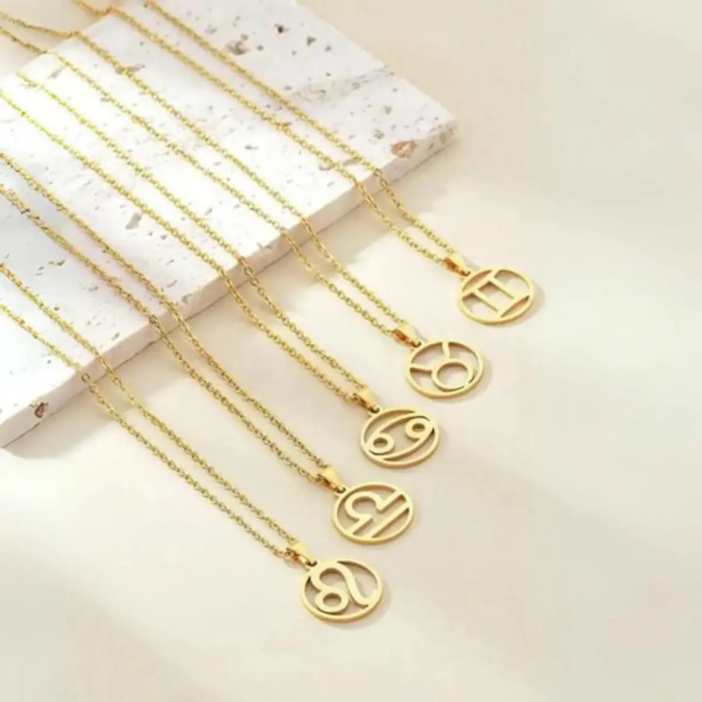 Collar Dije Color Oro Constelaciones De Zodiaco Mujer Hombre 58