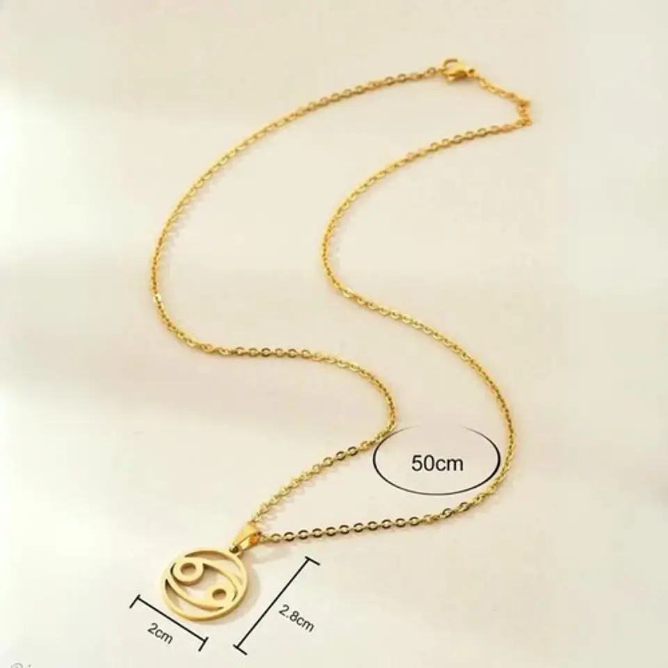 Collar Dije Color Oro Constelaciones De Zodiaco Mujer Hombre 63