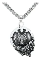 Collar Escudo En Llamas Lobo Vikingo Acero Inoxidable Hombre - Miniatura 1