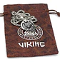 Collar Escudo En Llamas Lobo Vikingo Acero Inoxidable Hombre - Miniatura 2