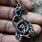 Collar Vikingo En Acero Para Hombre Dije Dragon Color Plata - Miniatura 4