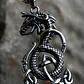 Collar Vikingo En Acero Para Hombre Dije Dragon Color Plata - Miniatura 7