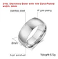 Anillo Argolla Color Oro Lisa 8mm Acero Inoxidable Hombre - Miniatura 9