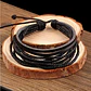 Pulsera Manilla Brazalete Trenzada Tejida Cuero Hombre Mujer - Miniatura 2