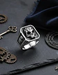 Anillo Acero De Color Plata Gótico Cráneo Calavera Hombre - Miniatura 3