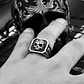 Anillo Acero De Color Plata Gótico Cráneo Calavera Hombre - Miniatura 6