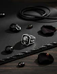 Anillo Acero De Color Plata Gótico Cráneo Calavera Hombre - Miniatura 7