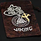 Collar Forma Runa Vikingo Color Oro Acero Inoxidable Hombre Plateado - Miniatura 2