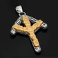 Collar Forma Runa Vikingo Color Oro Acero Inoxidable Hombre Plateado - Miniatura 3