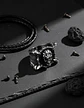 Anillo Para Hombres Garra Dragón Cráneo Calavera De Acero - Miniatura 6