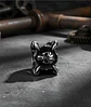 Anillo Para Hombres Garra Dragón Cráneo Calavera De Acero - Miniatura 7