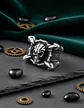 Anillo Para Hombres Garra Dragón Cráneo Calavera De Acero - Miniatura 10