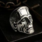 Anillo Para Hombre Cabeza De Frankenstein Acero Color Plata - Miniatura 5