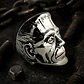Anillo Para Hombre Cabeza De Frankenstein Acero Color Plata - Miniatura 6