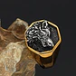 Anillo Color Oro Lobo Geri Y Freki Acero Inoxidable Hombre - Miniatura 9