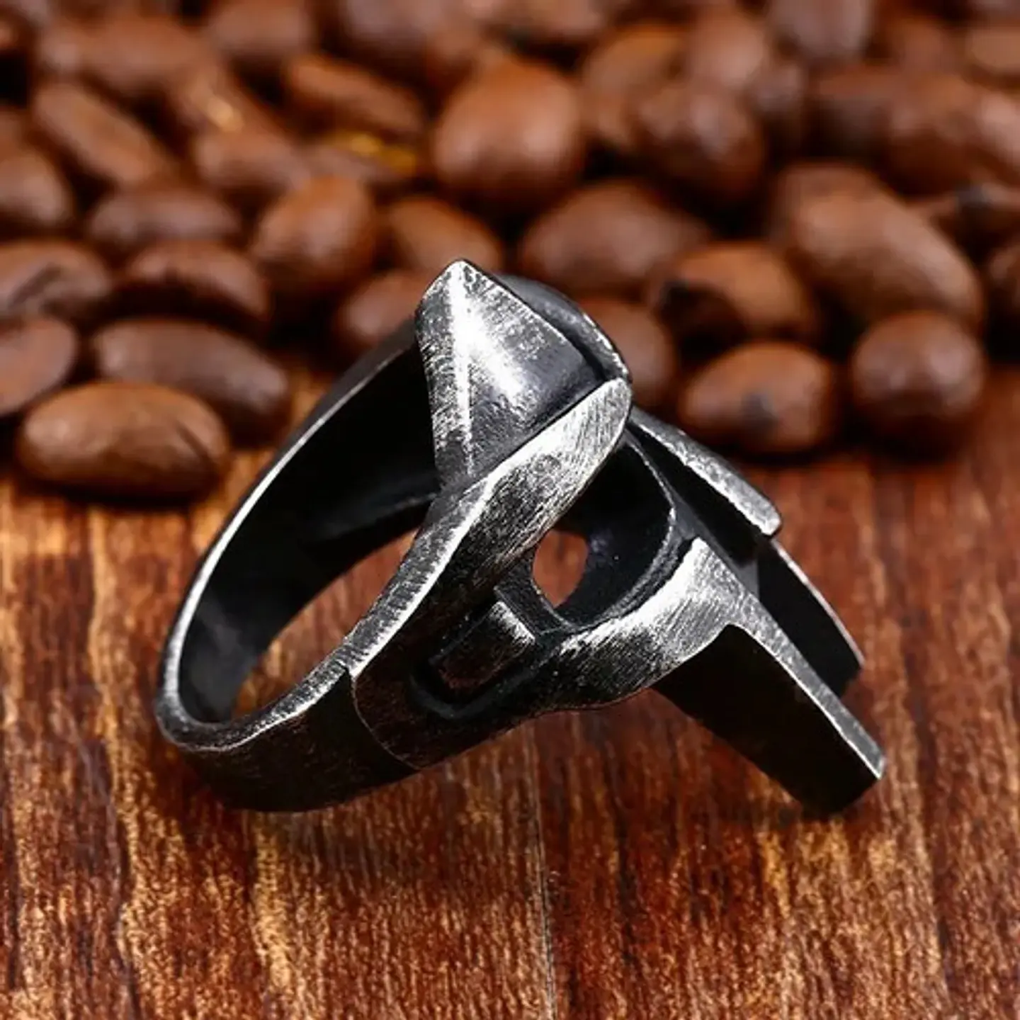 Anillo Color Industrial Gladiador Acero Inoxidable Hombre 3