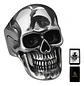 Anillo Cabeza Calavera Craneo Acero Color Plata Para Hombre - Miniatura 1