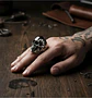 Anillo Cabeza Calavera Craneo Acero Color Plata Para Hombre - Miniatura 2