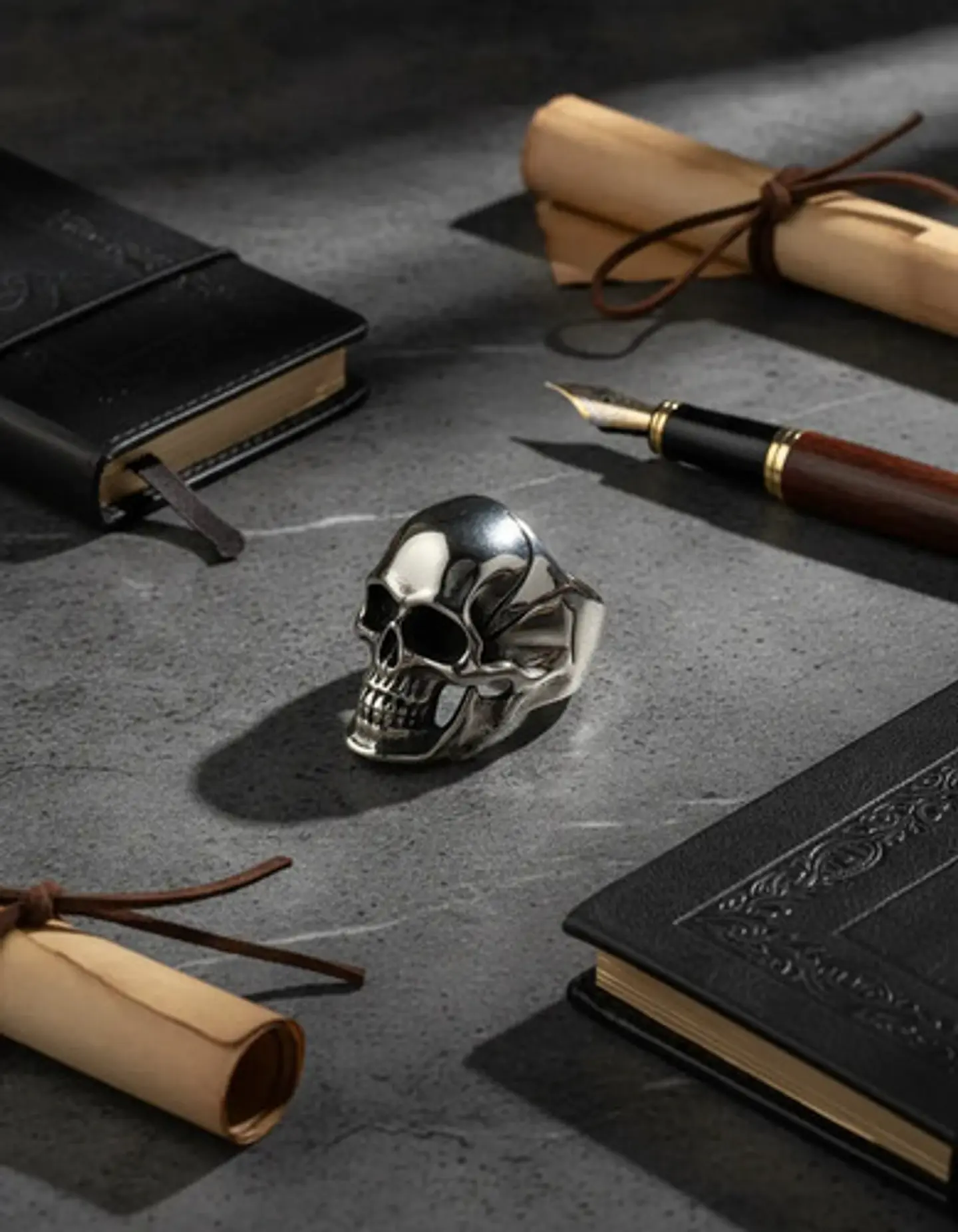 Anillo Cabeza Calavera Craneo Acero Color Plata Para Hombre 3