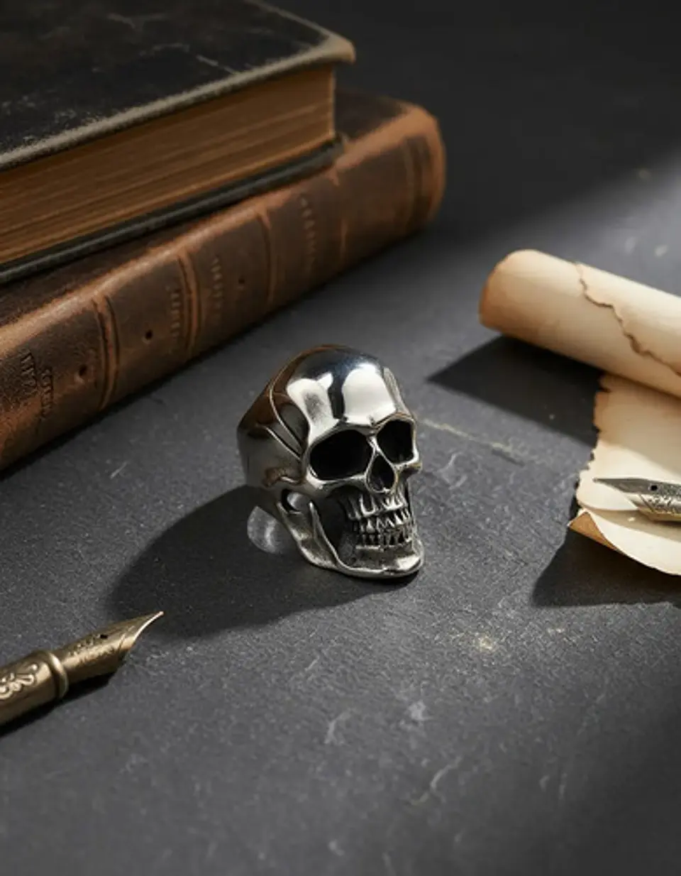 Anillo Cabeza Calavera Craneo Acero Color Plata Para Hombre 4