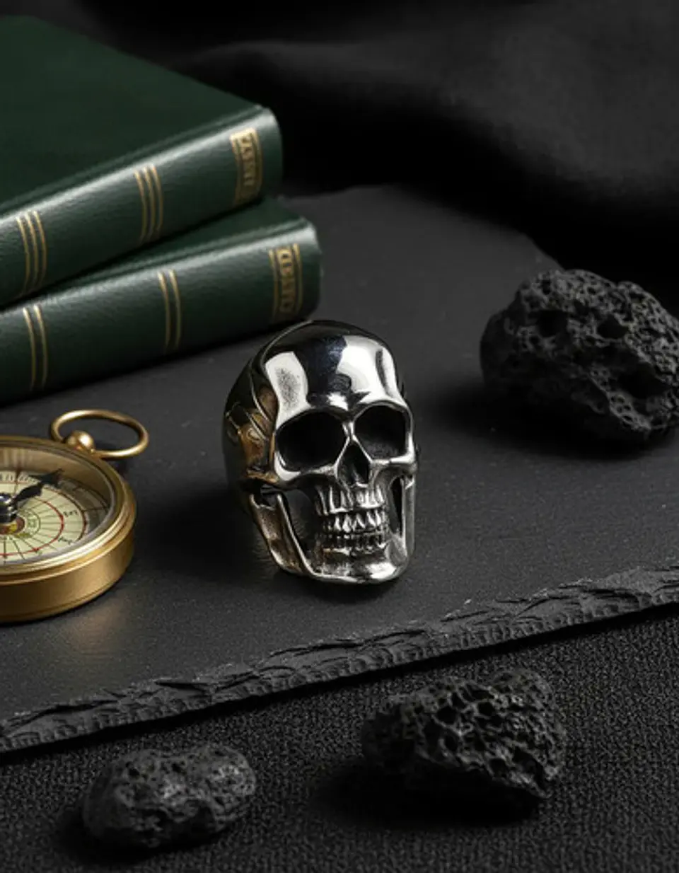 Anillo Cabeza Calavera Craneo Acero Color Plata Para Hombre 10