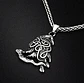 Collar Para Hombre Mujer Con Dije Nudo Cuervo Raven Vikingo Plateado - Miniatura 7